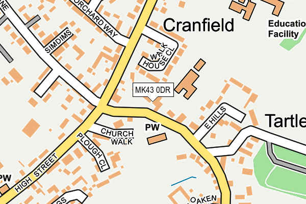 Map of GURKHA-INN CRANFIELD UK LTD at local scale