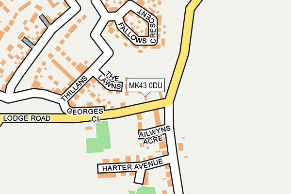 MK43 0DU map - OS OpenMap – Local (Ordnance Survey)