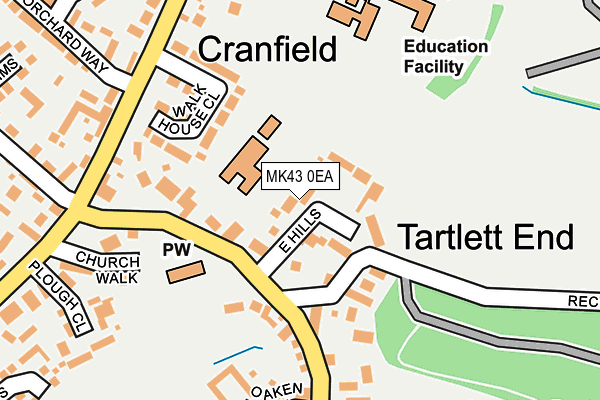 MK43 0EA map - OS OpenMap – Local (Ordnance Survey)