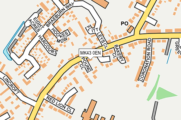 MK43 0EN map - OS OpenMap – Local (Ordnance Survey)