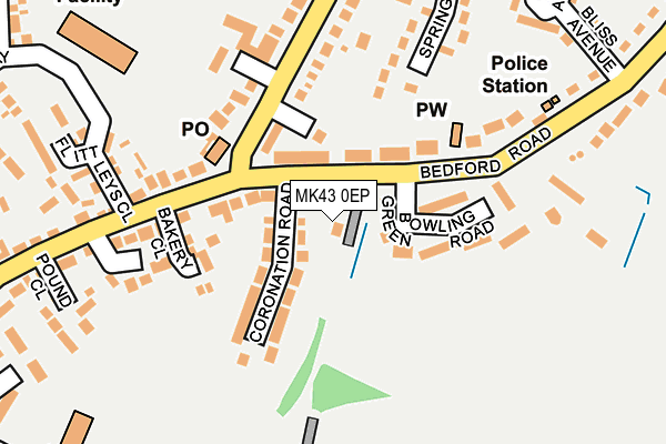 MK43 0EP map - OS OpenMap – Local (Ordnance Survey)