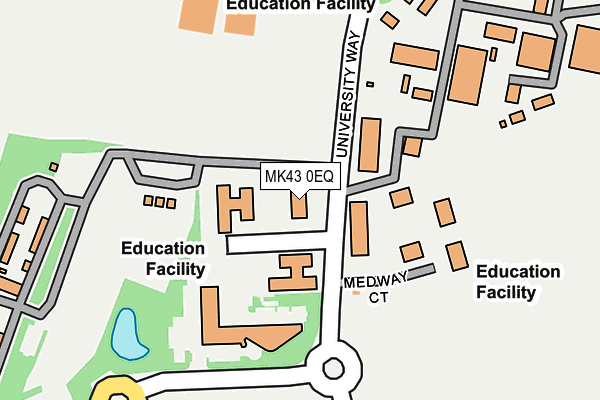 MK43 0EQ map - OS OpenMap – Local (Ordnance Survey)