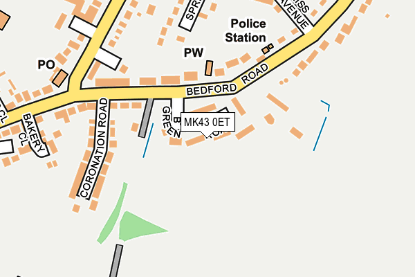 MK43 0ET map - OS OpenMap – Local (Ordnance Survey)