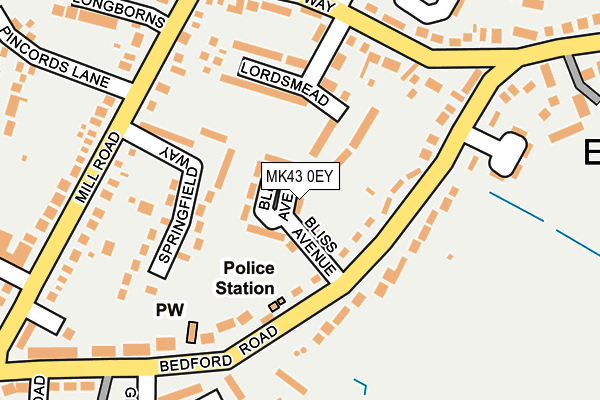 MK43 0EY map - OS OpenMap – Local (Ordnance Survey)