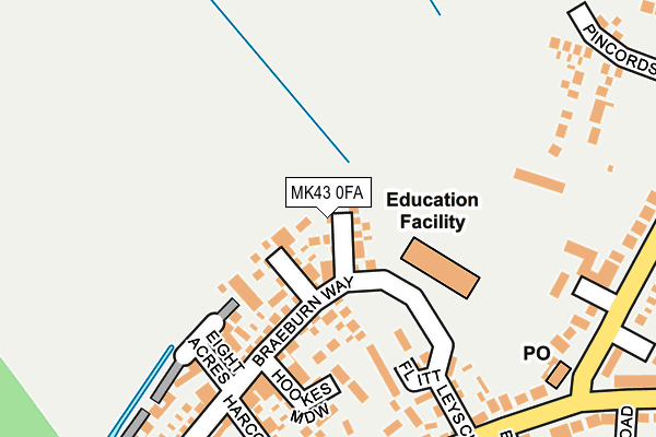 MK43 0FA map - OS OpenMap – Local (Ordnance Survey)