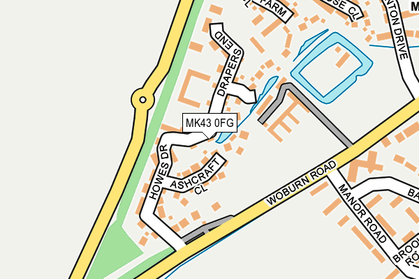 MK43 0FG map - OS OpenMap – Local (Ordnance Survey)