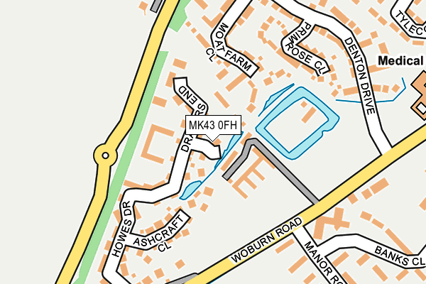 MK43 0FH map - OS OpenMap – Local (Ordnance Survey)
