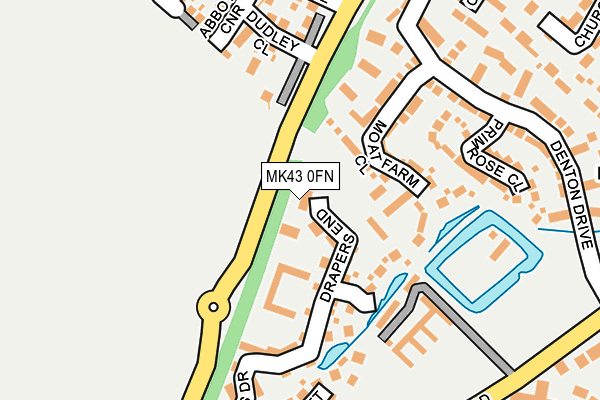 MK43 0FN map - OS OpenMap – Local (Ordnance Survey)