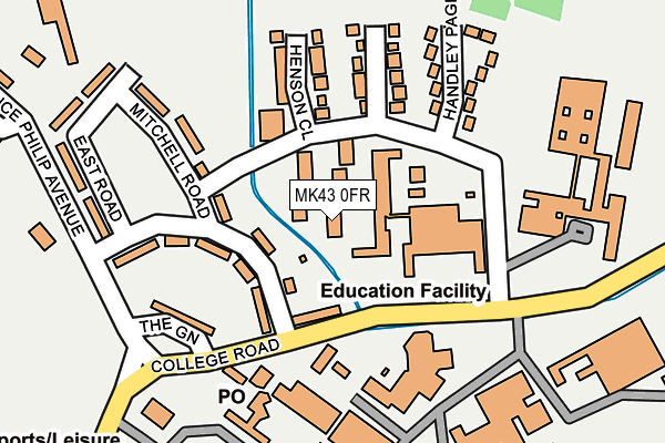 MK43 0FR map - OS OpenMap – Local (Ordnance Survey)