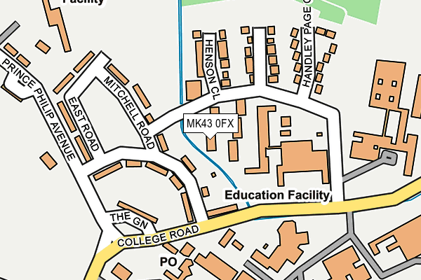 MK43 0FX map - OS OpenMap – Local (Ordnance Survey)
