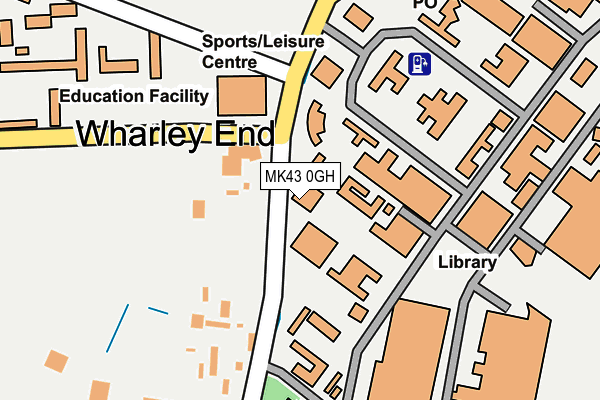 MK43 0GH map - OS OpenMap – Local (Ordnance Survey)