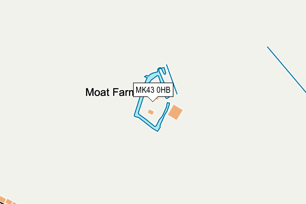 MK43 0HB map - OS OpenMap – Local (Ordnance Survey)