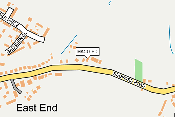 MK43 0HD map - OS OpenMap – Local (Ordnance Survey)