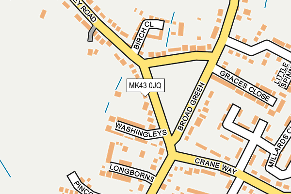 MK43 0JQ map - OS OpenMap – Local (Ordnance Survey)