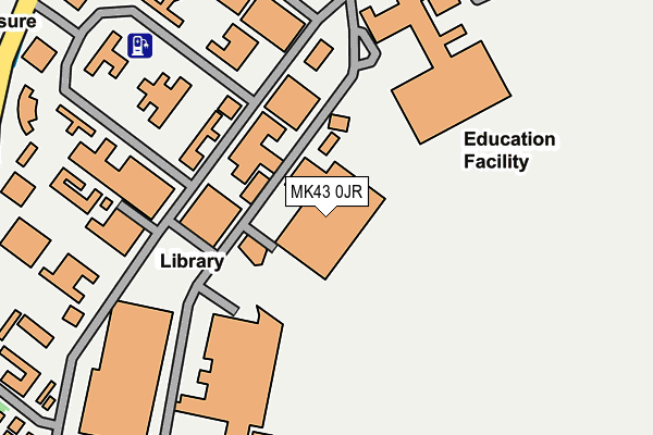 MK43 0JR map - OS OpenMap – Local (Ordnance Survey)