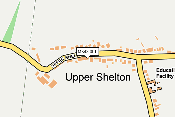 MK43 0LT map - OS OpenMap – Local (Ordnance Survey)