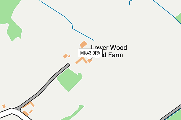 MK43 0PA map - OS OpenMap – Local (Ordnance Survey)
