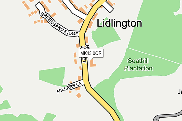 MK43 0QR map - OS OpenMap – Local (Ordnance Survey)