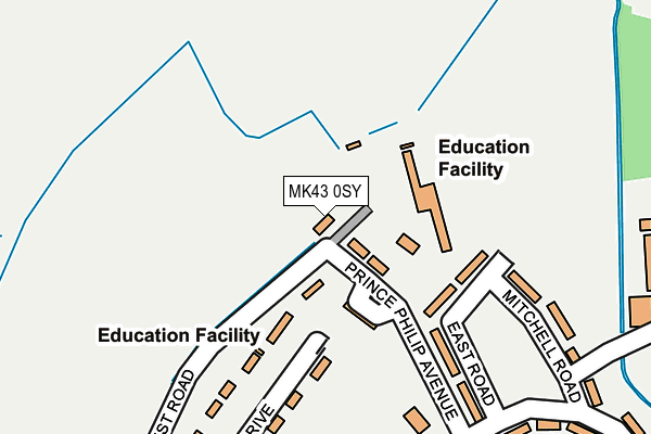 MK43 0SY map - OS OpenMap – Local (Ordnance Survey)