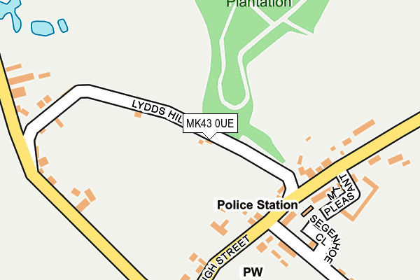 MK43 0UE map - OS OpenMap – Local (Ordnance Survey)