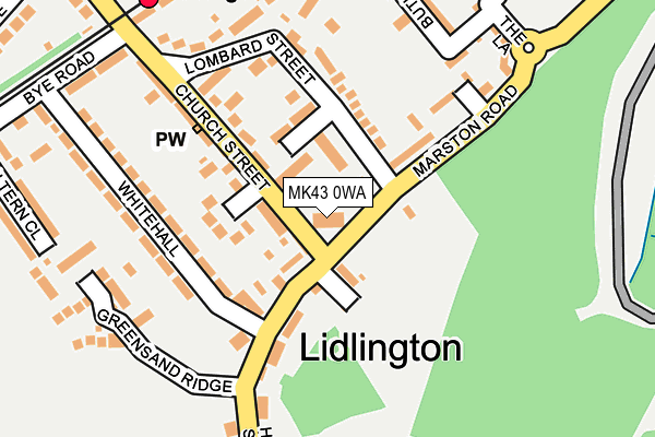 MK43 0WA map - OS OpenMap – Local (Ordnance Survey)