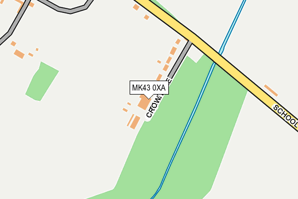 MK43 0XA map - OS OpenMap – Local (Ordnance Survey)