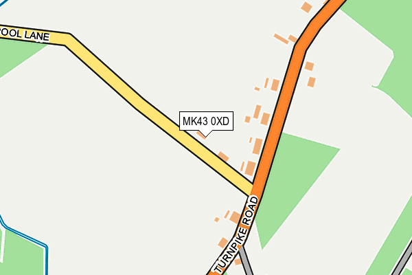 MK43 0XD map - OS OpenMap – Local (Ordnance Survey)