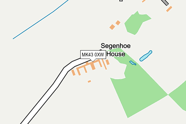 MK43 0XW map - OS OpenMap – Local (Ordnance Survey)