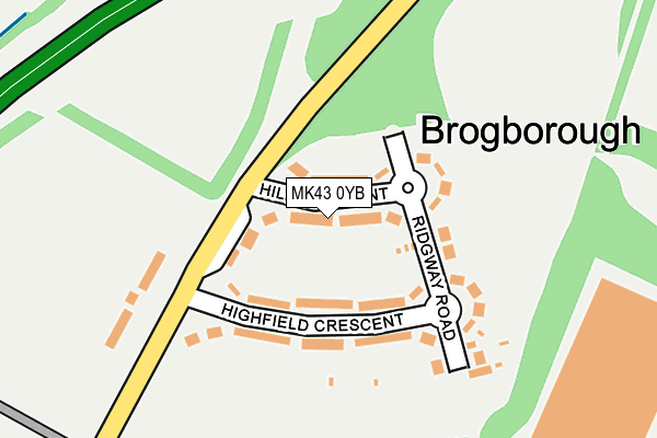 MK43 0YB map - OS OpenMap – Local (Ordnance Survey)