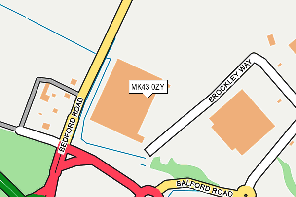 MK43 0ZY map - OS OpenMap – Local (Ordnance Survey)