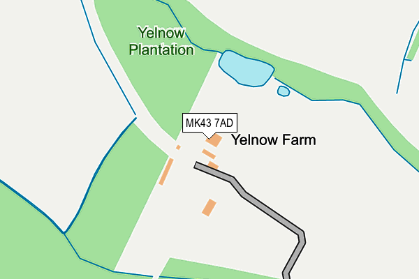 MK43 7AD map - OS OpenMap – Local (Ordnance Survey)