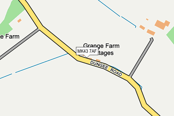 MK43 7AF map - OS OpenMap – Local (Ordnance Survey)