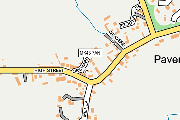 MK43 7AN map - OS OpenMap – Local (Ordnance Survey)