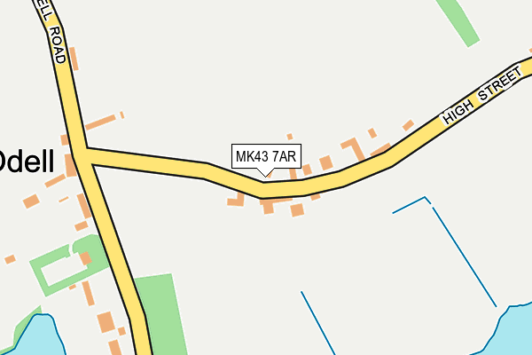 MK43 7AR map - OS OpenMap – Local (Ordnance Survey)