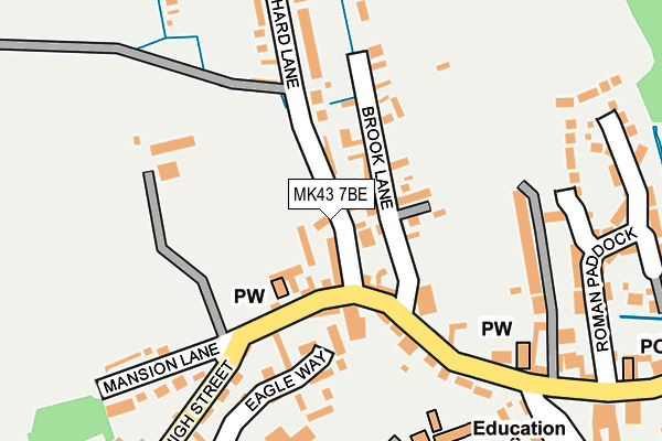 MK43 7BE map - OS OpenMap – Local (Ordnance Survey)