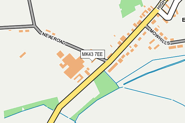 MK43 7EE map - OS OpenMap – Local (Ordnance Survey)