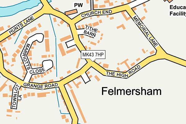 MK43 7HP map - OS OpenMap – Local (Ordnance Survey)