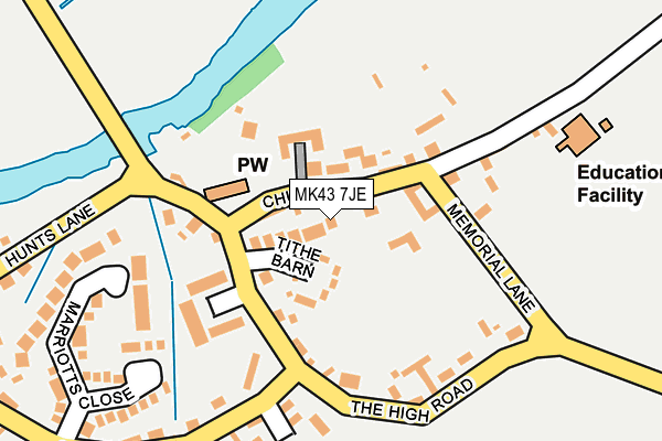 MK43 7JE map - OS OpenMap – Local (Ordnance Survey)