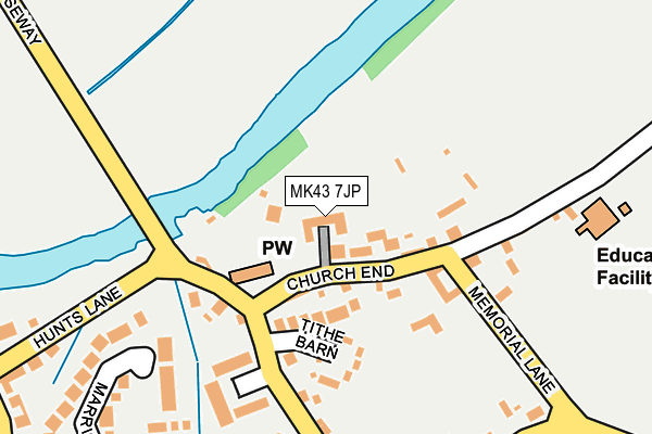 MK43 7JP map - OS OpenMap – Local (Ordnance Survey)