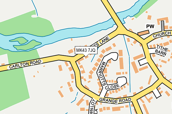 MK43 7JQ map - OS OpenMap – Local (Ordnance Survey)