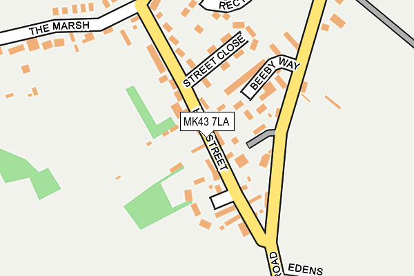 MK43 7LA map - OS OpenMap – Local (Ordnance Survey)