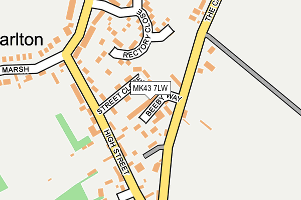 MK43 7LW map - OS OpenMap – Local (Ordnance Survey)