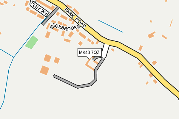 MK43 7QZ map - OS OpenMap – Local (Ordnance Survey)