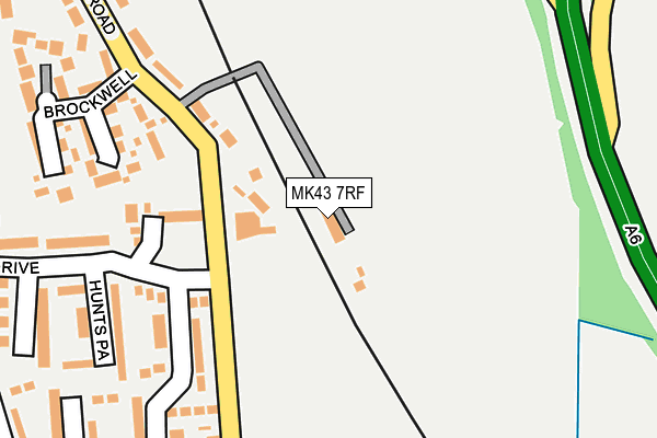 MK43 7RF map - OS OpenMap – Local (Ordnance Survey)