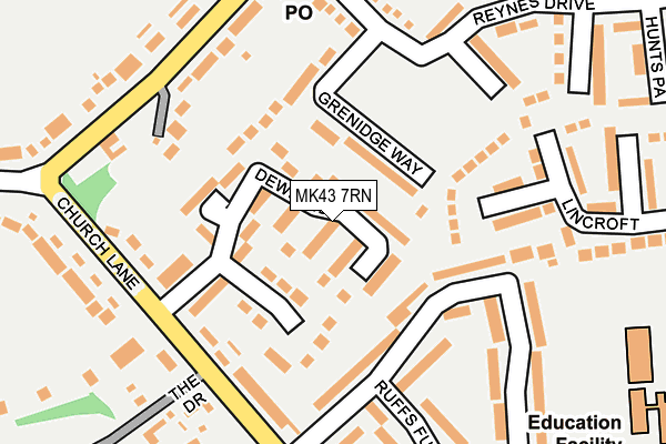 MK43 7RN map - OS OpenMap – Local (Ordnance Survey)