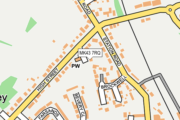 MK43 7RQ map - OS OpenMap – Local (Ordnance Survey)