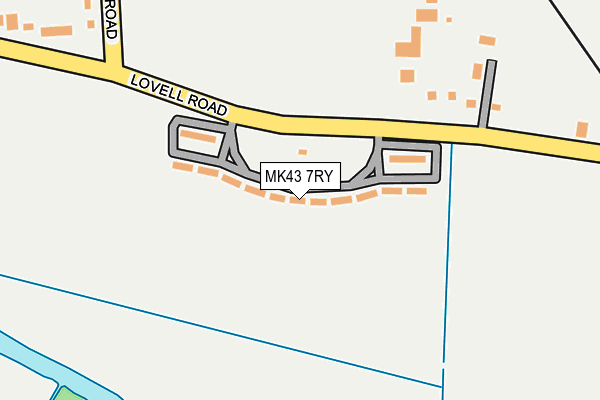 MK43 7RY map - OS OpenMap – Local (Ordnance Survey)