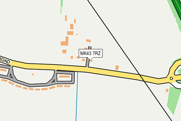 MK43 7RZ map - OS OpenMap – Local (Ordnance Survey)
