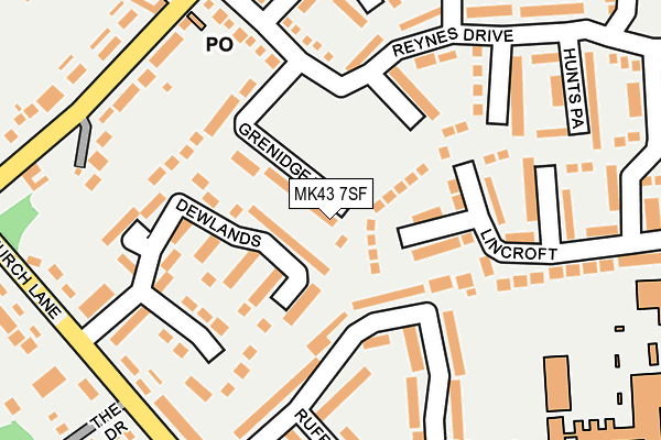 MK43 7SF map - OS OpenMap – Local (Ordnance Survey)