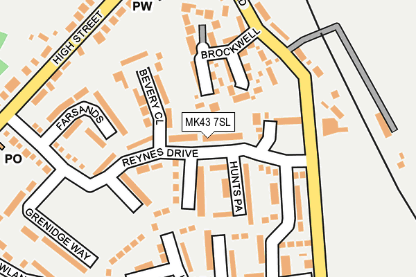 MK43 7SL map - OS OpenMap – Local (Ordnance Survey)